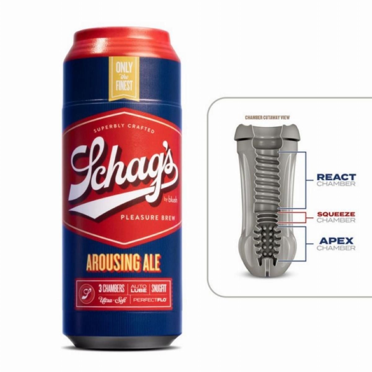Blush Schag's Arousing Ale Masturbator - Frosted, samolubrikující masturbátor se stimulační texturou