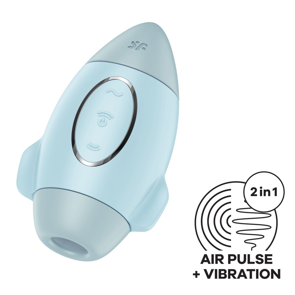 Stimulátor klitorisu Satisfyer Mission Control modrý, vibrační tlakový stimulátor