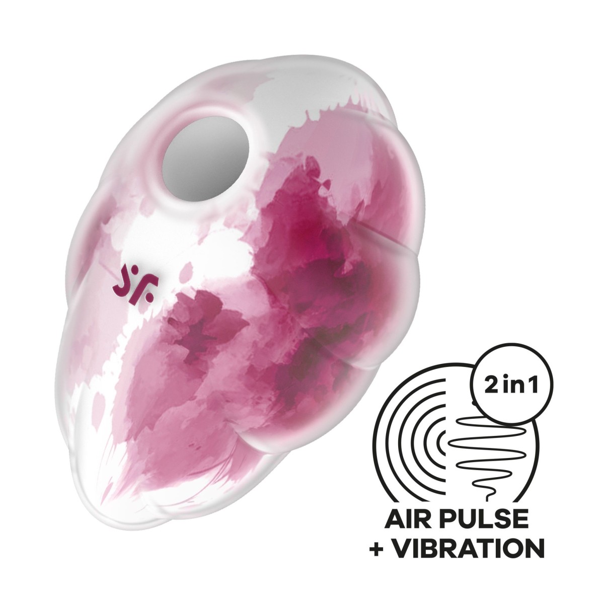 Stimulátor klitorisu Satisfyer Cloud Dancer Red Print, vibrační tlakový stimulátor
