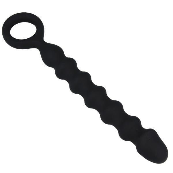 Titus Ridge Anal Probe, silikonové anální dildo s poutkem 28,4 x 2,3–3,2 cm