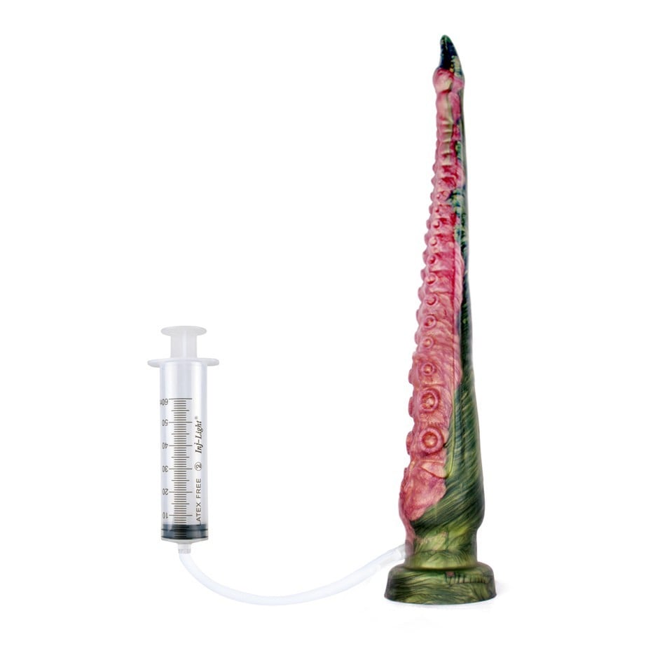Sinnovator Dagon Depth Training Tentacle Dildo Cum Tube Medium, prémiové silikonové dildo 44,5 x 3,3–7 cm