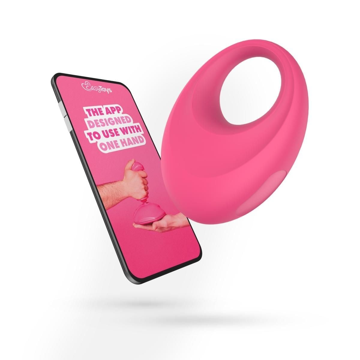 EasyToys EasyConnect Leo Vibrating Cock Ring, silikonový vibrační kroužek ovládaný mobilní aplikací