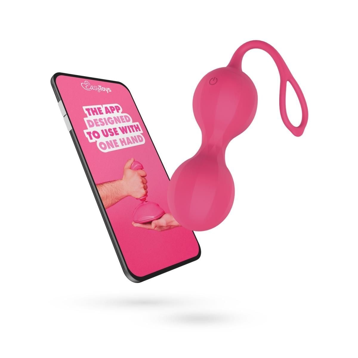 EasyToys EasyConnect Stella Vibrating Kegel Balls, silikonové vaginální kuličky ovládané mobilní aplikací 18 x 3,4 cm