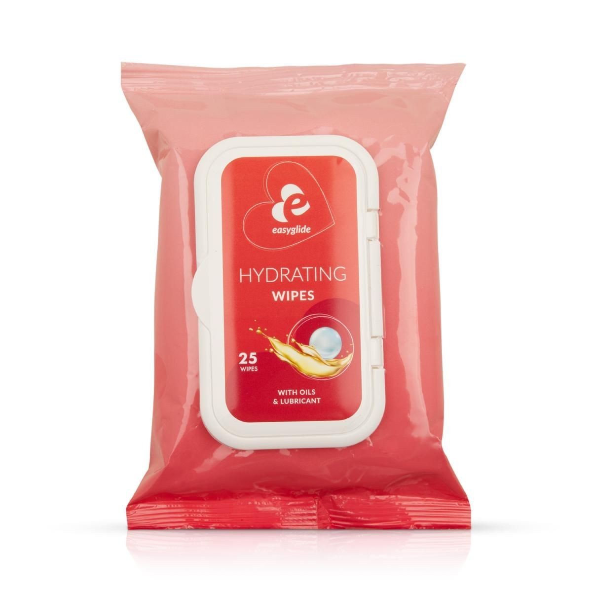 EasyGlide Hydrating Wipes 25 pcs, zvlhčující ubrousky k použití před pohlavním stykem