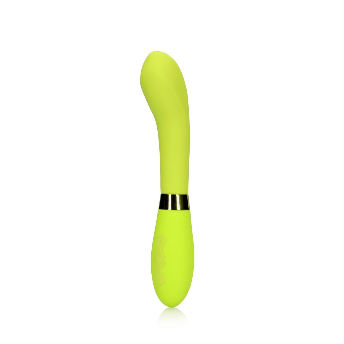 Shots Loveline Silicone G-Spot Vibrator Lime Passion, silikonový vibrátor na bod G 20 x 3,5 cm