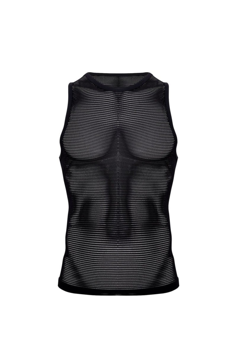 Tílko Sukrew Net Vest Nightlife Black XL, pánské síťované tílko
