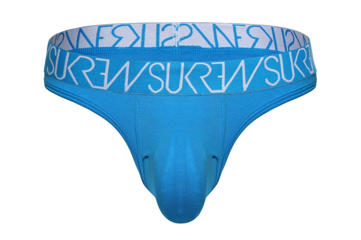 Pánská tanga Sukrew Classic Thong Azure L, modrá pánská tanga