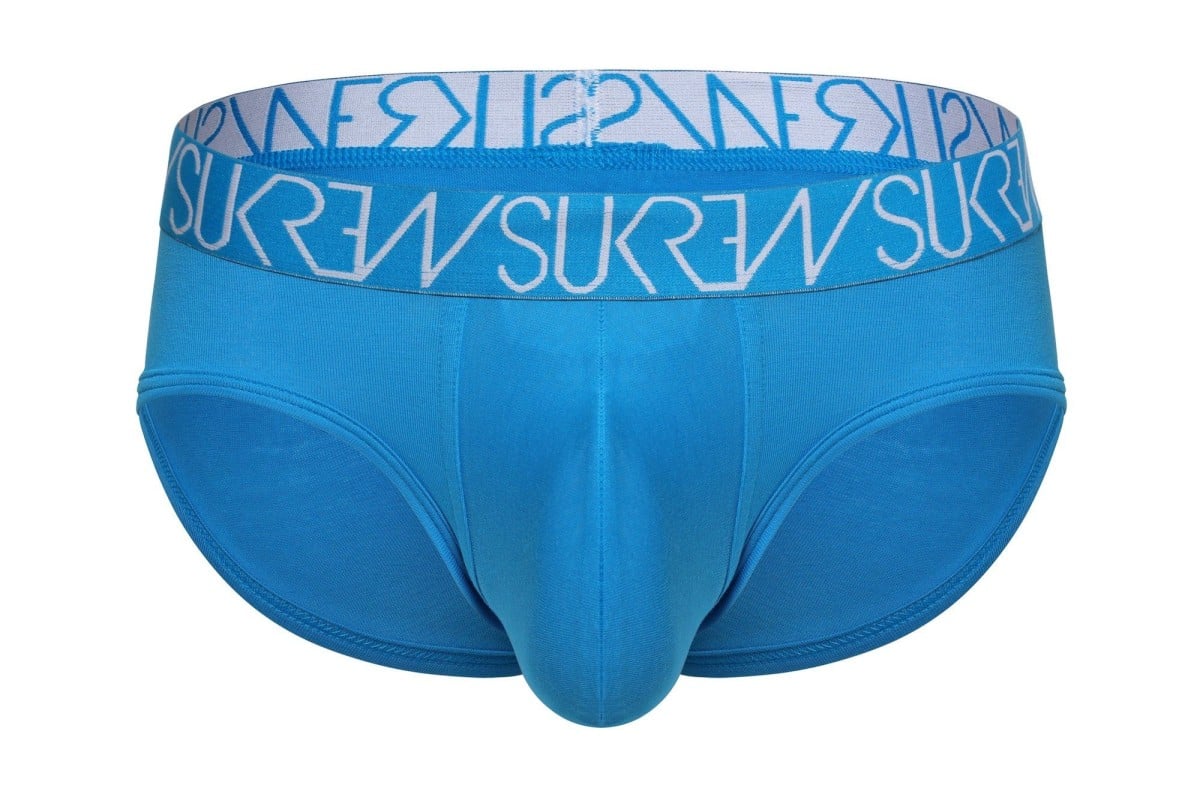 Slipy Sukrew Apex Brief Azure M, modré pánské slipy