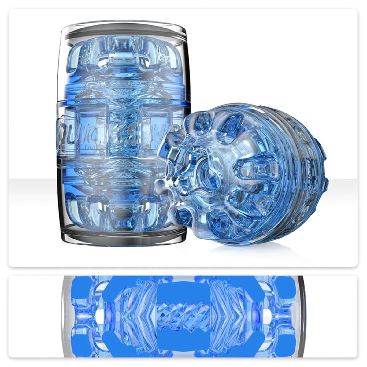 Fleshlight Quickshot Turbo Blue Ice, masturbátor pro solo i párové hrátky