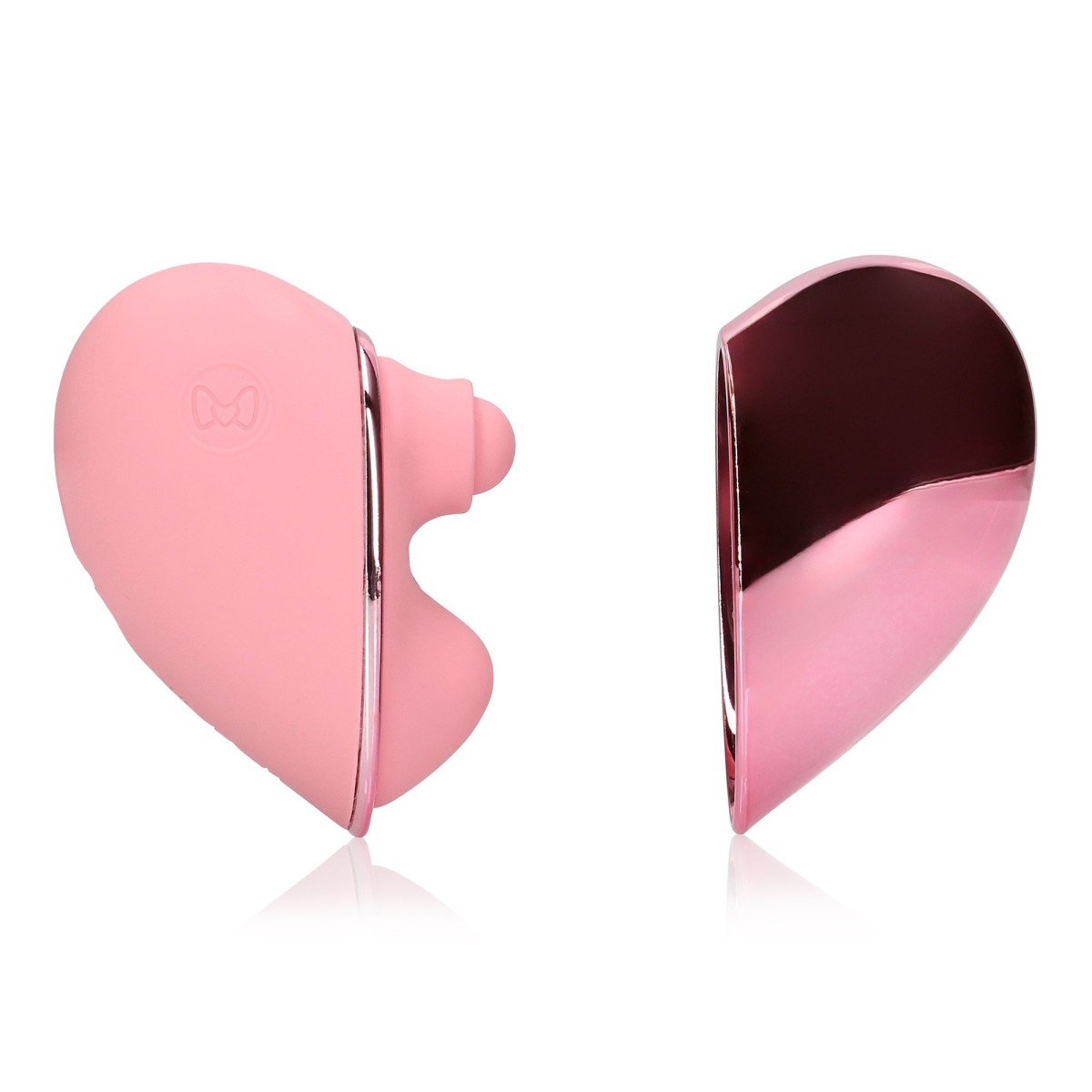 Shots Loveline Tapping Heart Vibrator Pink Arabesque, silikonový pulzátor na klitoris