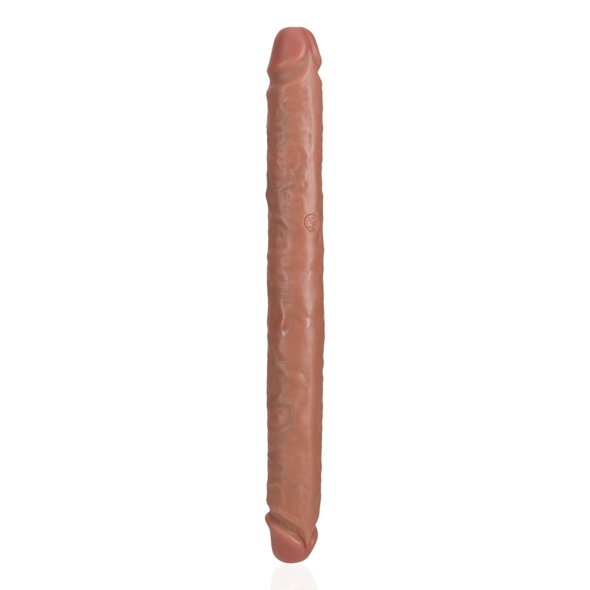 Oboustranné dildo RealRock Straight Slim Double 14″ Tan, oboustranné dildo 35,2 x 3,8 cm