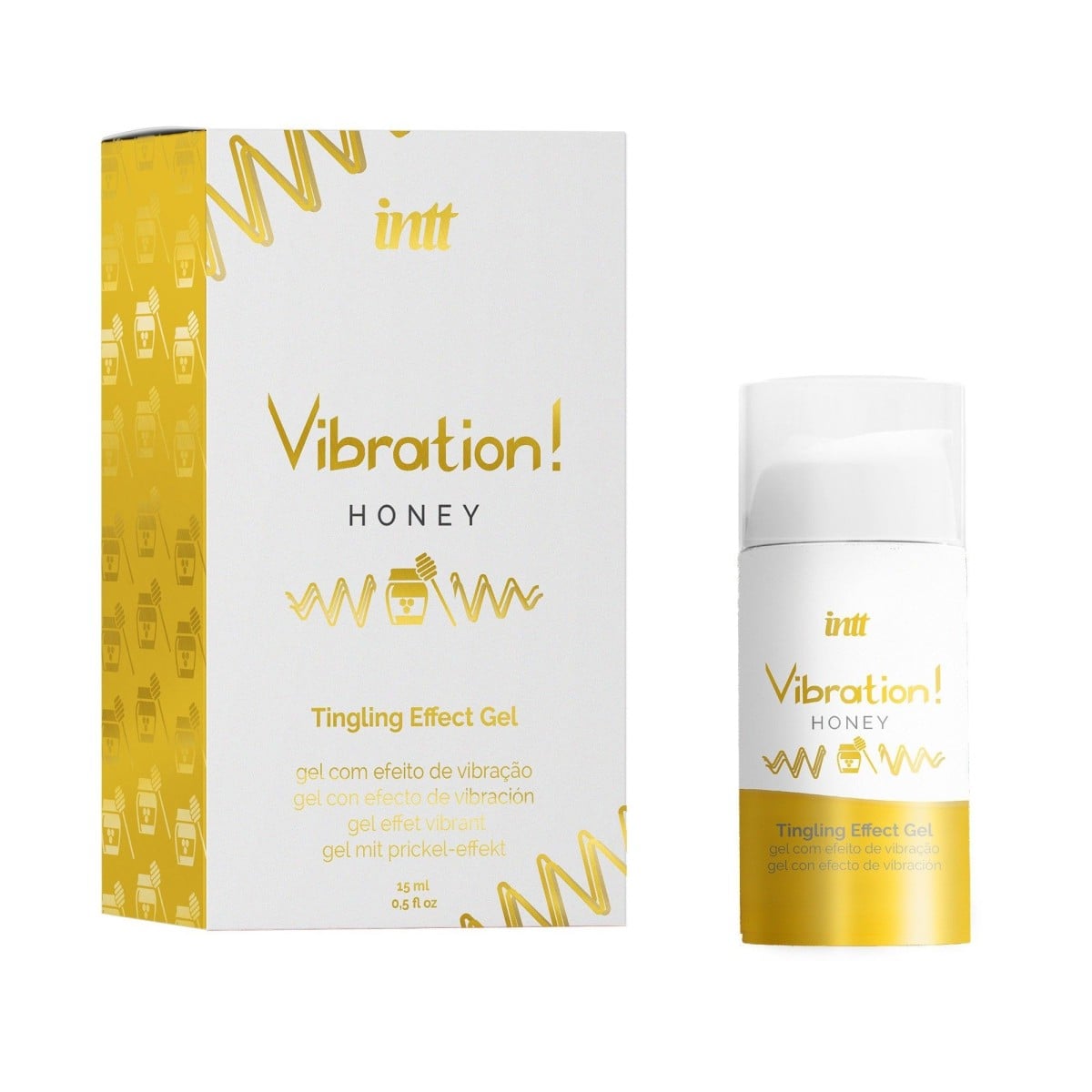 Intt Vibration! Honey 15 ml, stimulační gel s vibračním efektem a příchutí medu