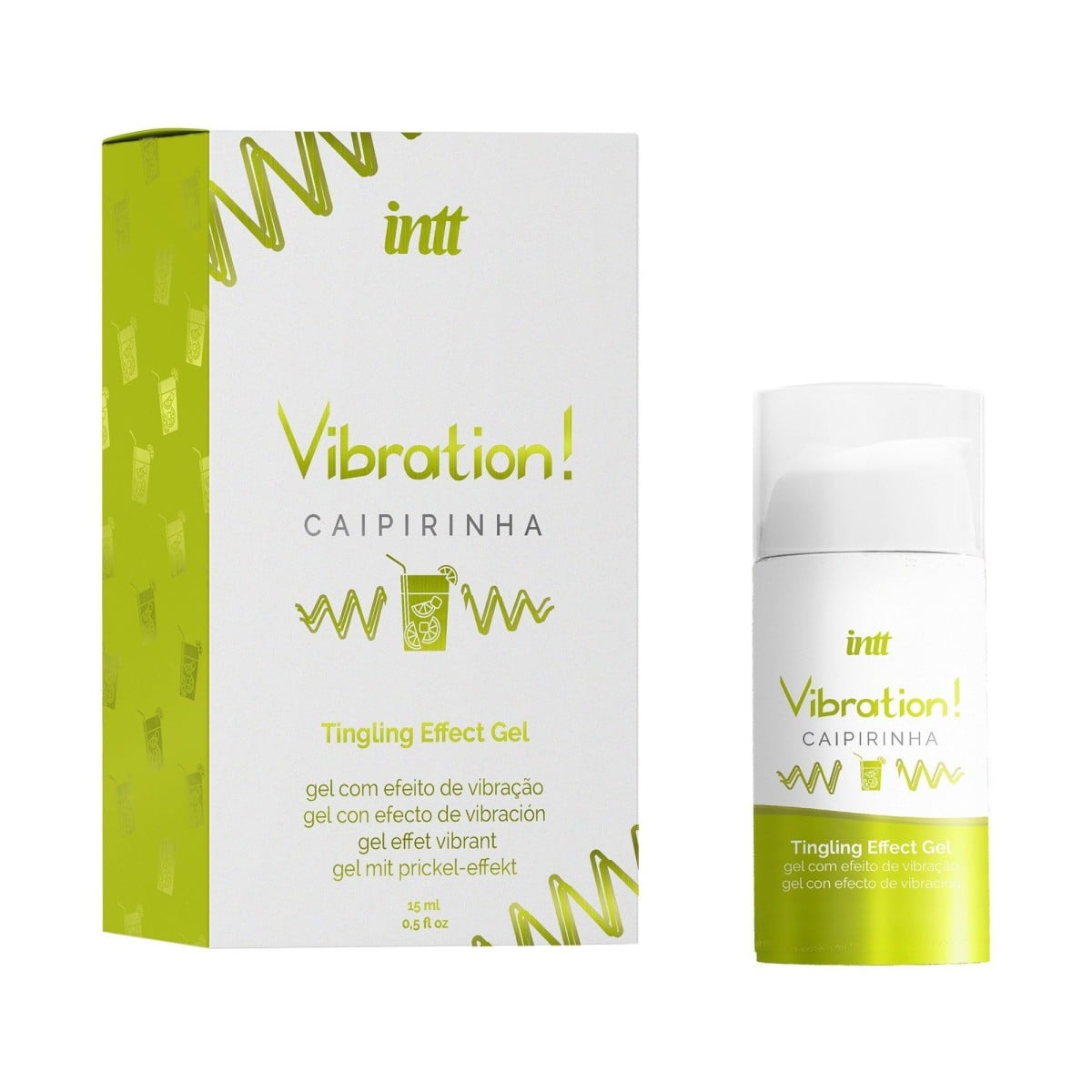 Intt Vibration! Caipirinha 15 ml, stimulační gel s vibračním efektem a příchutí caipirinha