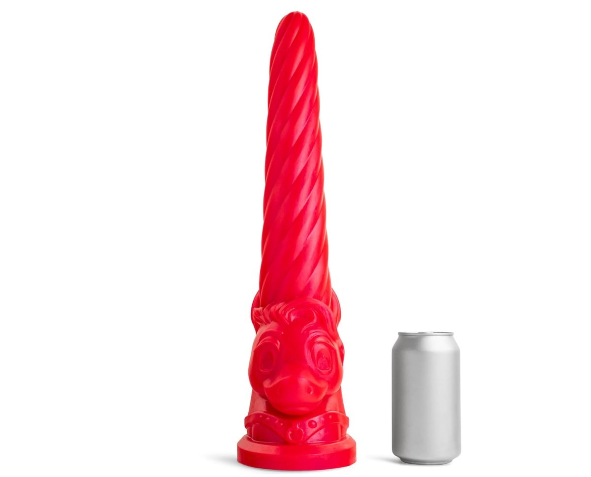 Mr. Hankey’s Toys Unicorn Dildo XL, prémiové silikonové dildo s Vac-U-Lock 46 x 4–6,8 cm