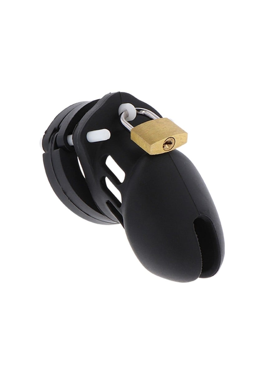 Hidden Desire Extreme Chastity Cock Cage Short Silicone, pás cudnosti pro muže 55 mm
