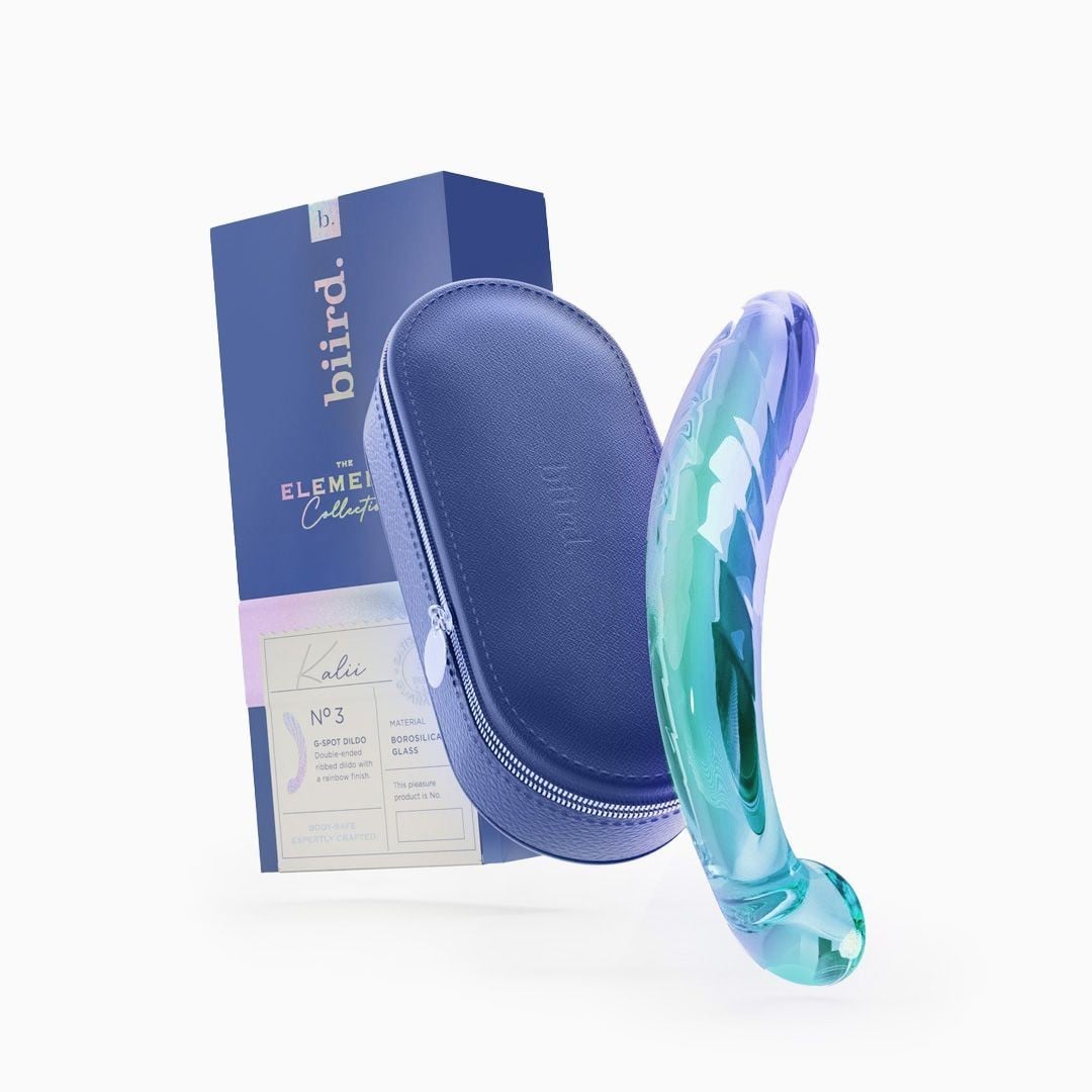 Biird Kalii, dildo z borosilikátového skla 18 x 3,2 cm