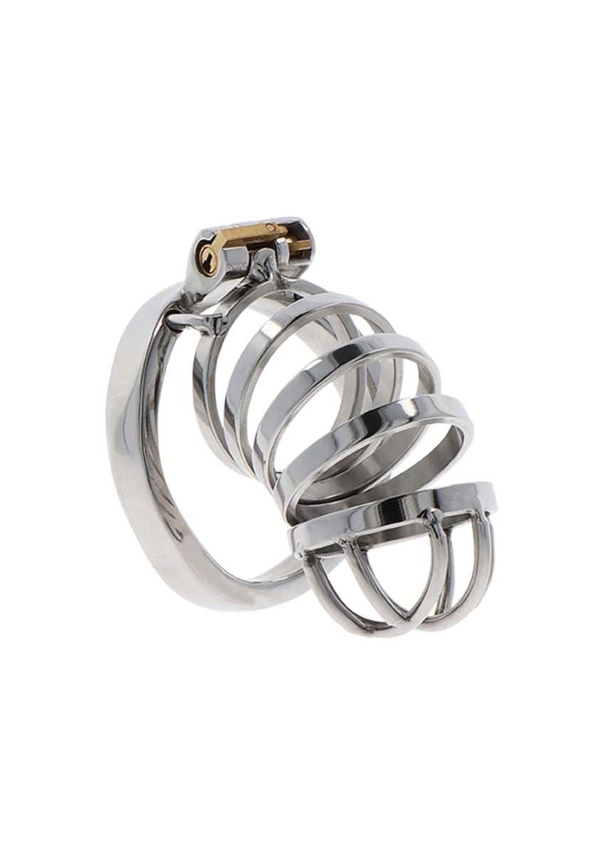 Hidden Desire Extreme Chastity Cock Cage Metal, kovový pás cudnosti pro muže 60 mm
