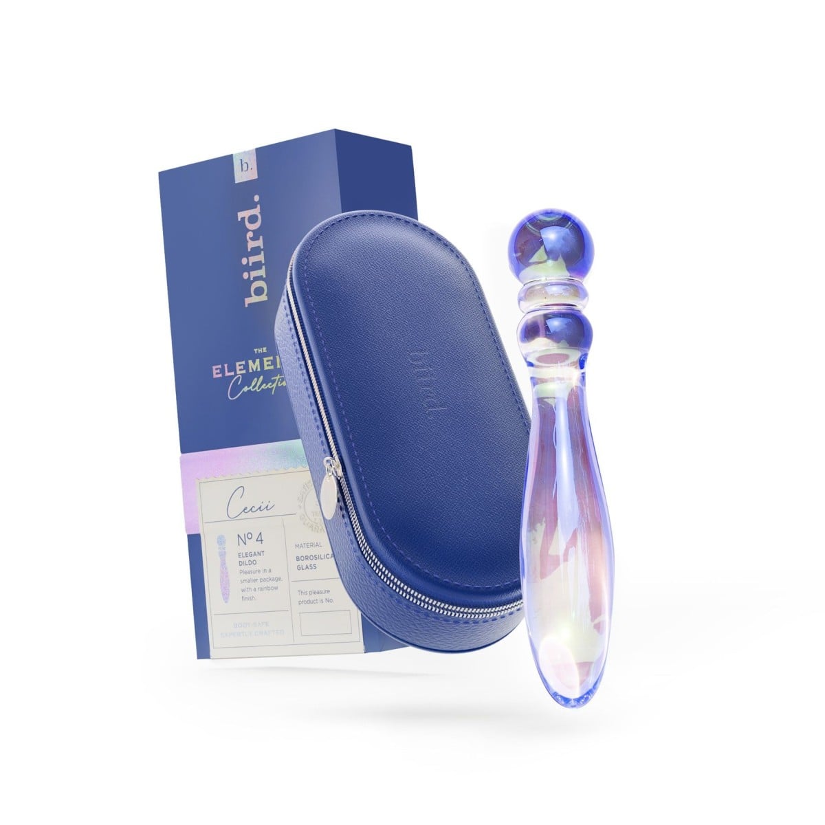 Biird Cecii, dildo z borosilikátového skla 16 x 3 cm