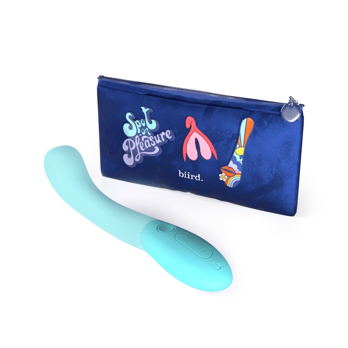 Vibrátor Biird Gii Mint, silikonový vibrátor na bod G 18 x 2,8 cm