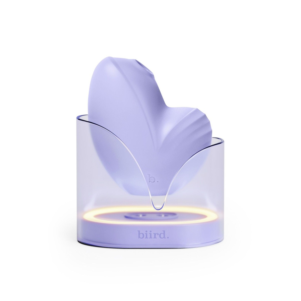 Stimulátor klitorisu Biird Namii Lilac, vibrační tlakový stimulátor s nabíjecí stanicí