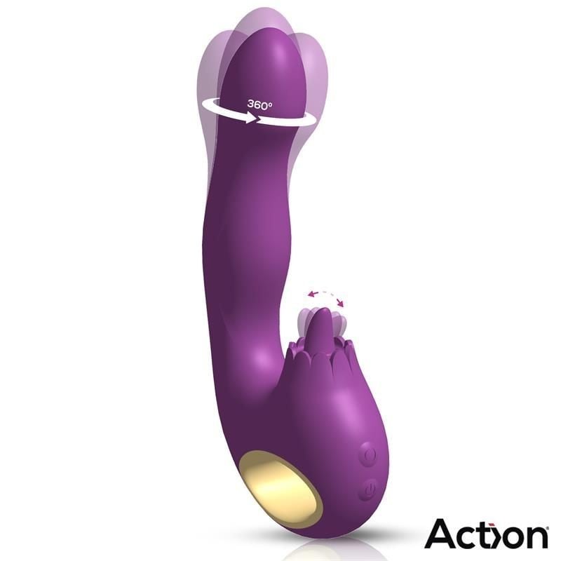 Action Toka, silikonový vibrátor na bod G a klitoris 21,1 x 3,2 cm