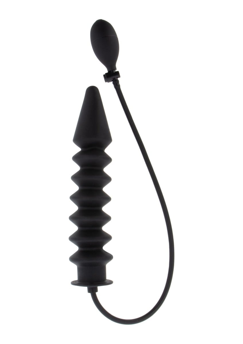 Hidden Desire Extreme Inflatable Ribbed Plug Expert, silikonové nafukovací dildo 28 x 5,8 cm