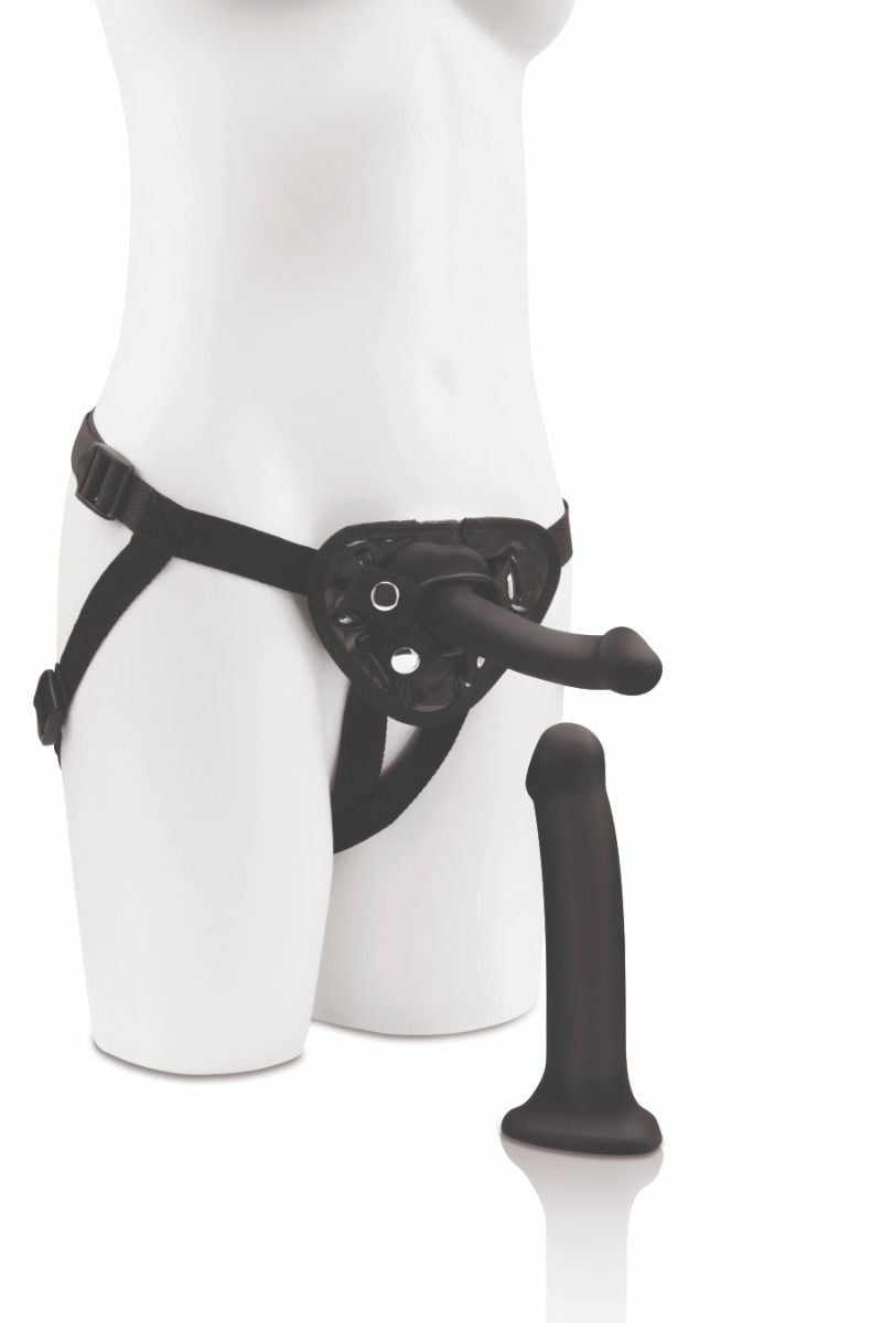 Me You Us Strap-on Harness Kit, nastavitelný postroj a 2 silikonová dilda