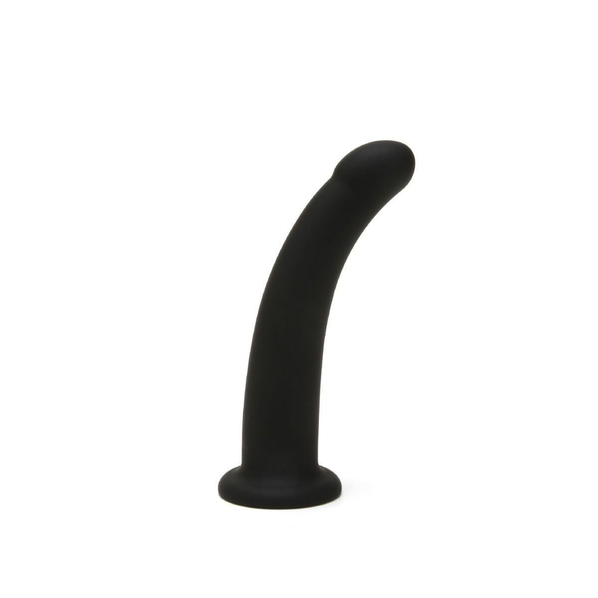 Dildo Me You Us 6″ Curved Silicone černé, silikonové dildo s přísavkou 15,5 x 3,3 cm