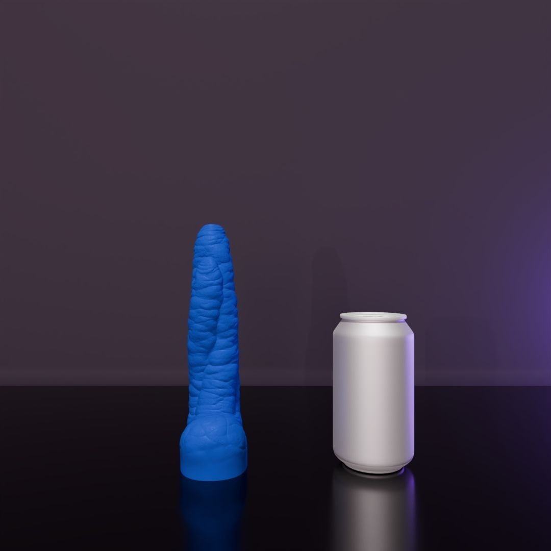 Erotixxx Toys Sea Monster Red & Black 40% S, prémiové silikonové dildo s Vac-U-Lock 20,5 x 3,3–4,8 cm