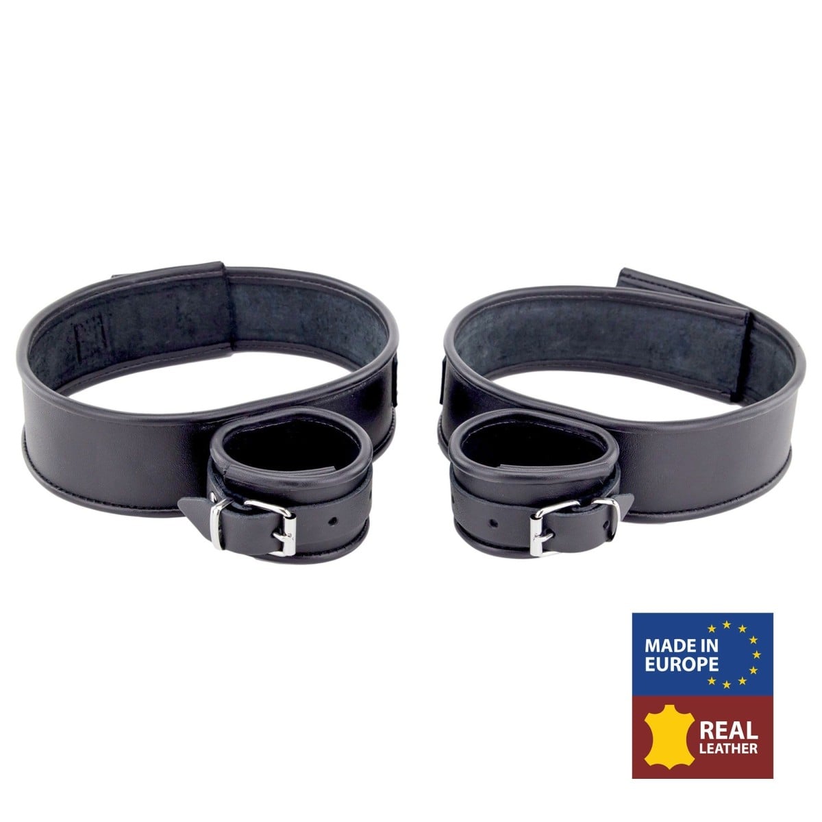 The Red Leather Restraint Thigh/Hands, pouta k připevnění zápěstí ke stehnům