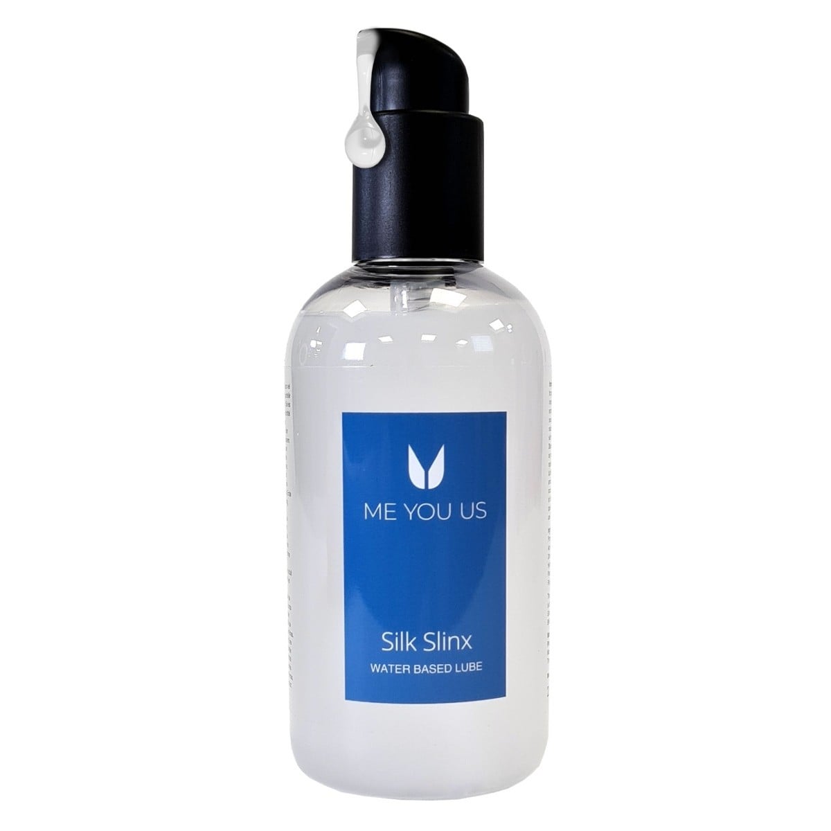 Me You Us Silk Slix 250 ml, extra jemný bílý lubrikant na vodní bázi s pumpičkou