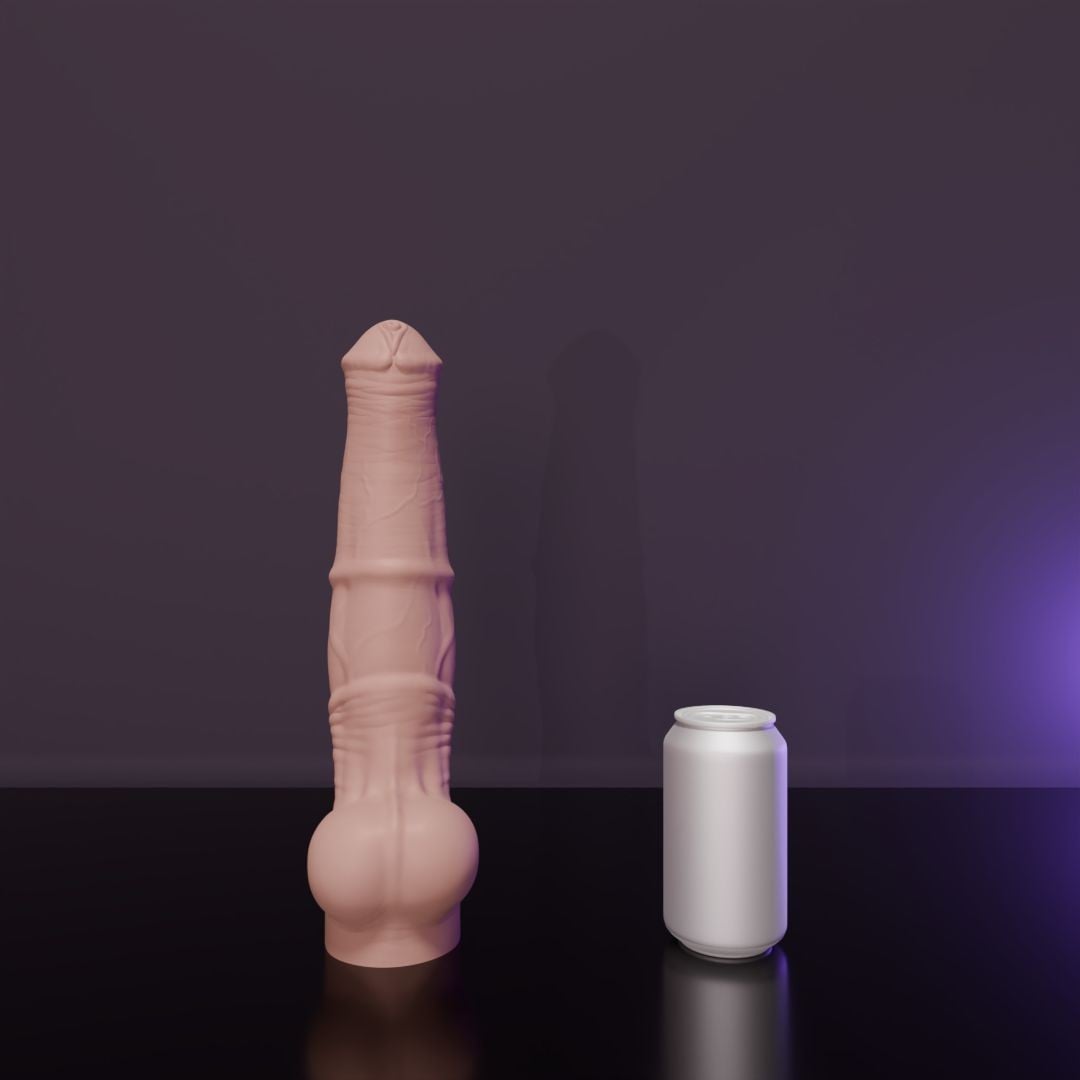 Erotixxx Toys Horse Dildo Warm Flesh 40% M, prémiové silikonové dildo s Vac-U-Lock 29,8 x 5–6,4 cm