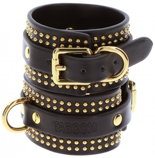 Taboom Vogue Studded Wrist Cuffs Set Black-Gold