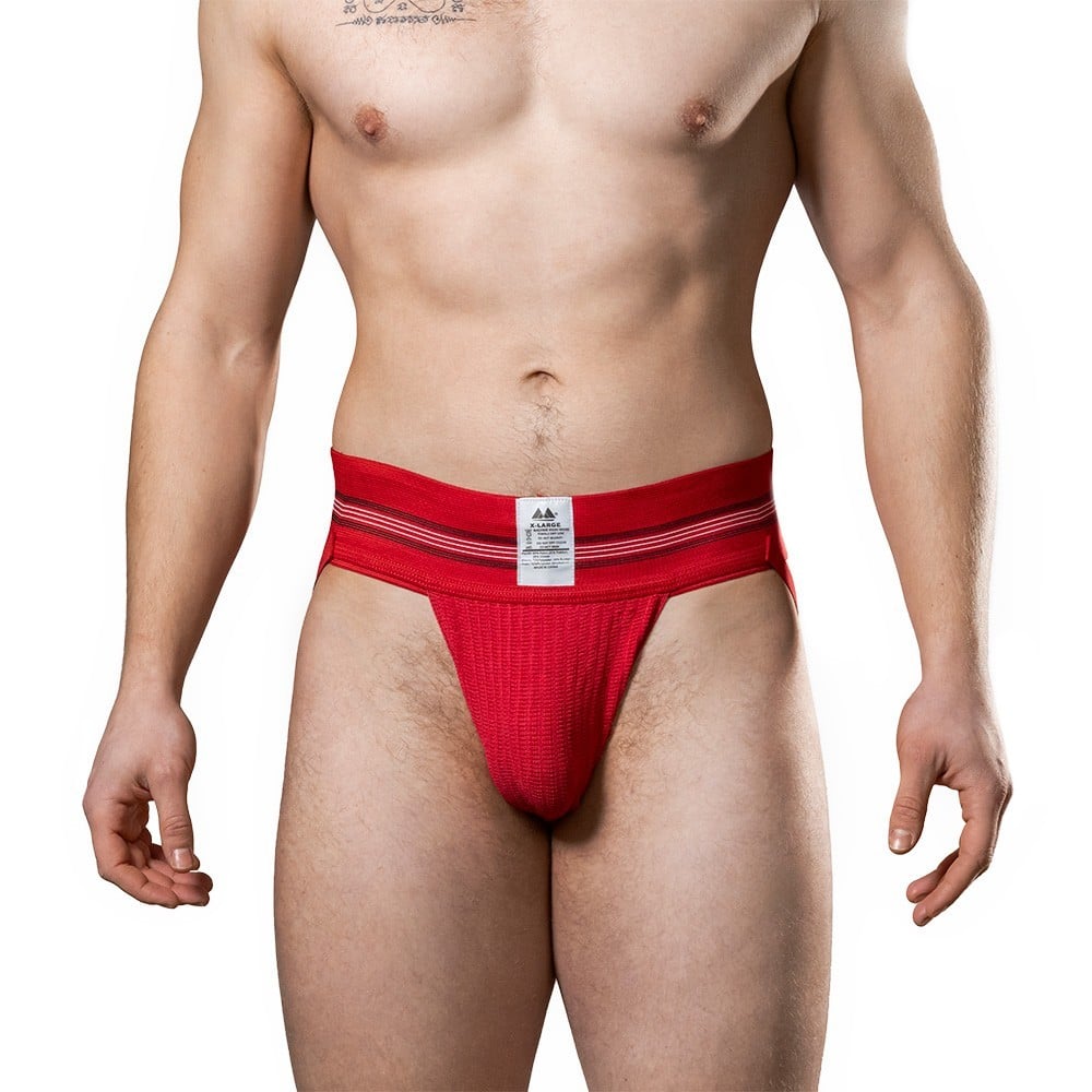 Jocksy MM Jockstrap 3″ červené S, pánské jocksy