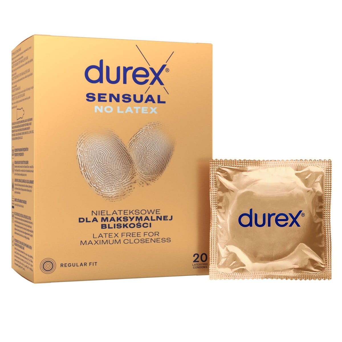 Durex Sensual No Latex 20 ks, bezlatexové kondomy