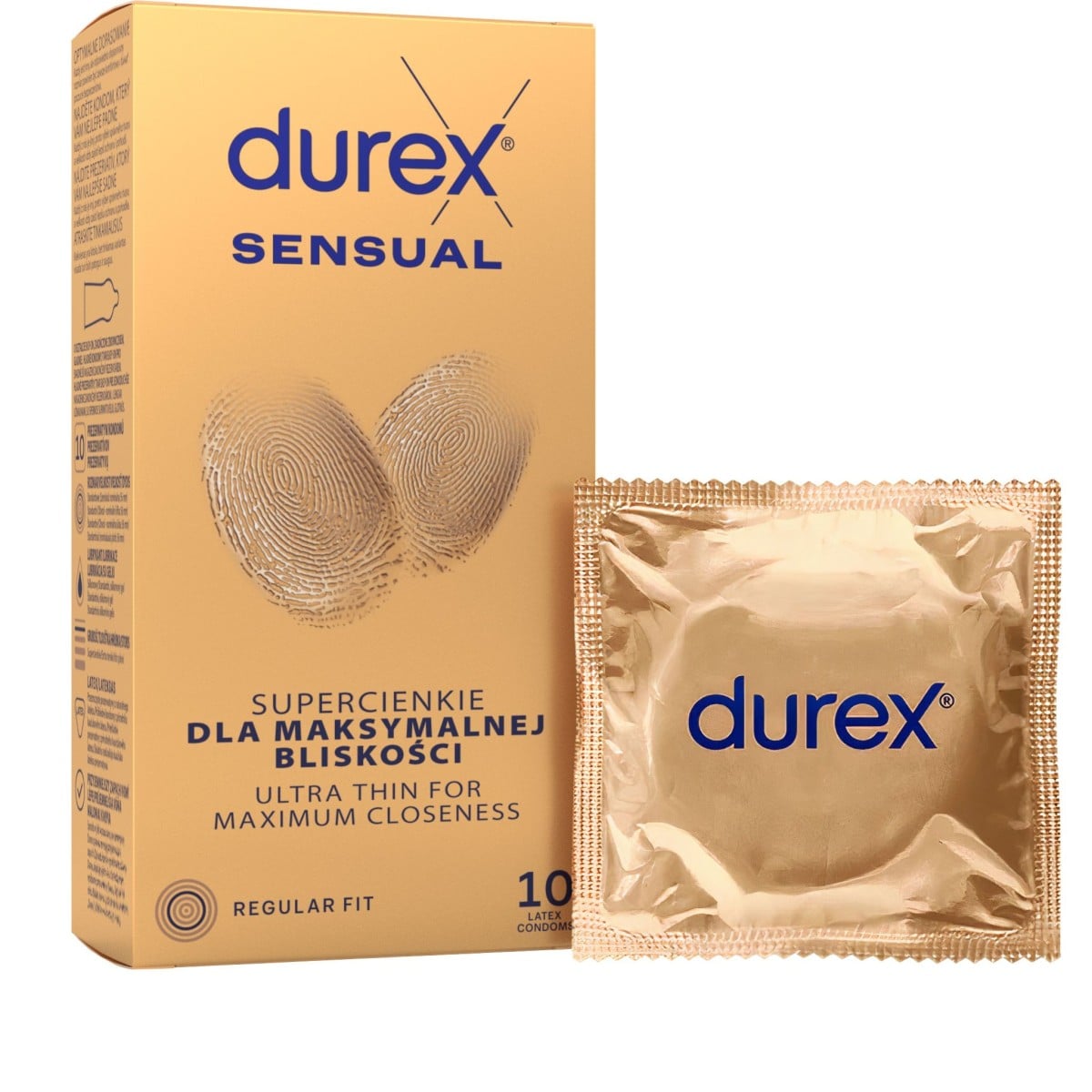 Durex Sensual 10 ks, extra tenké kondomy
