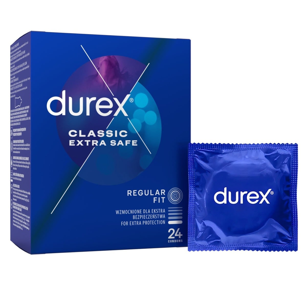 Durex Extra Safe 24 ks, silnější latexové kondomy