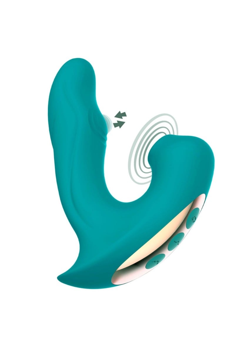 Xocoon Eternal Love, vibrátor s pulzátorem na bod G a stimulátor klitorisu 14,5 x 3 cm