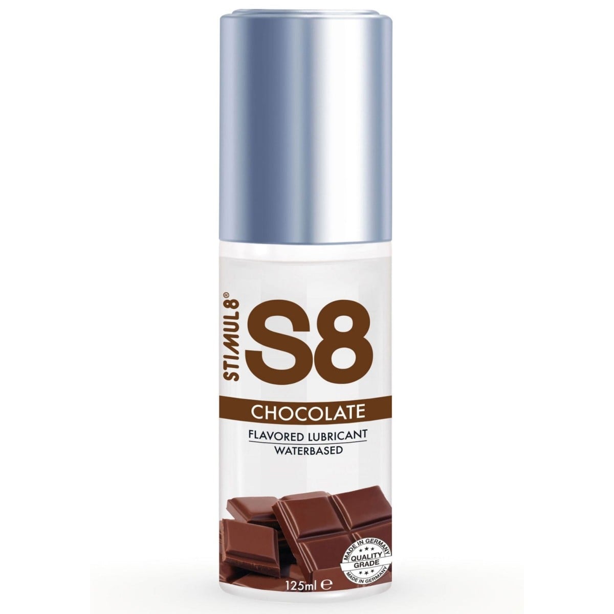 Stimul8 S8 WB Chocolate Flavored Lube 125 ml, lubrikant na vodní bázi s příchutí