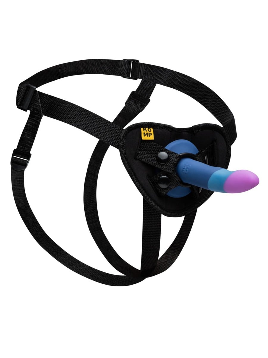 ROMP Piccolo Pegging Kit, sada strap-on postroje a silikonového dilda s přísavkou
