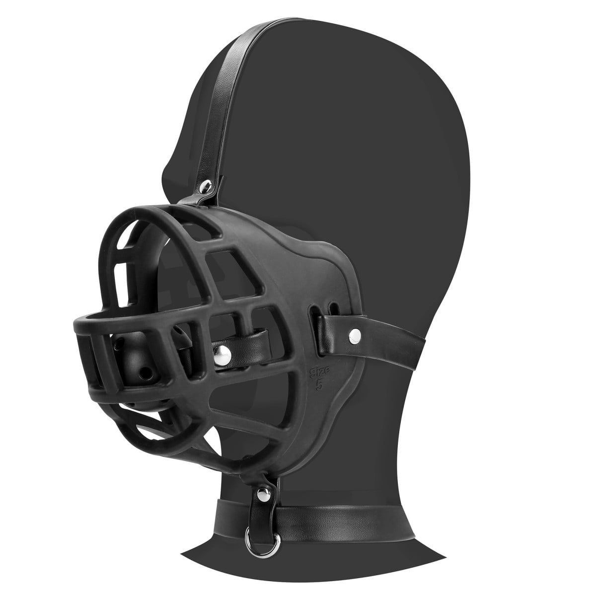 Shots Ouch! Xtreme Muzzle With Removable Ball Gag, postroj na hlavu s roubíkem pro puppy play