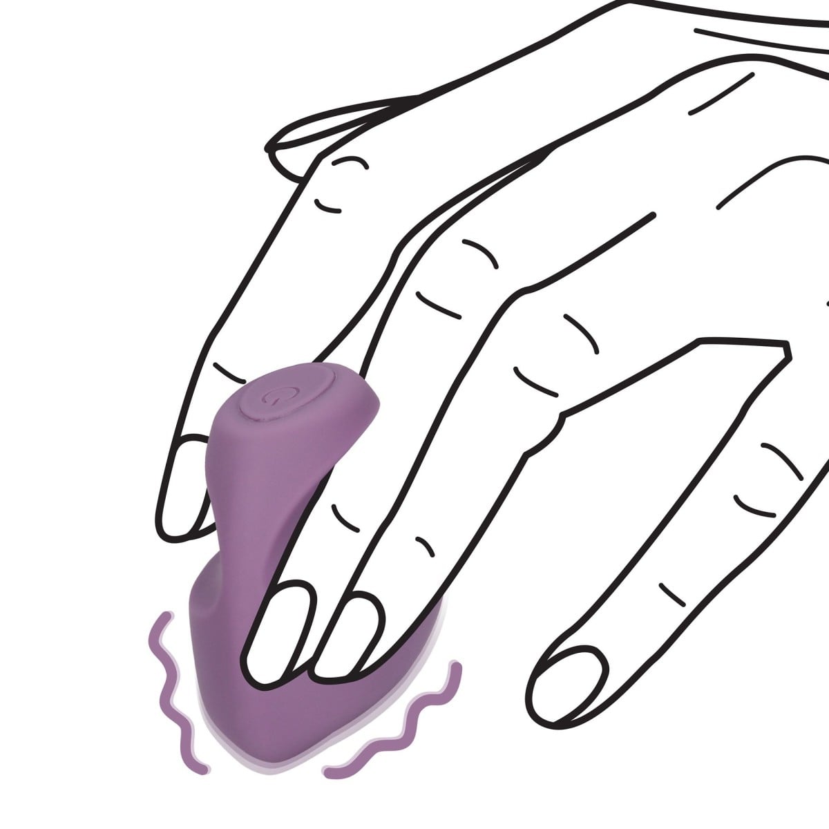 Shots Loveline Finger Vibrator Mystic Purple, silikonový vibrátor na klitoris