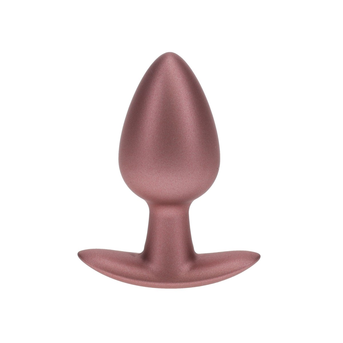 Anální kolík Ouch! Smooth Silicone Anal Plug Medium Rose Gold, silikonový anální kolík 7,9 x 3,4 cm