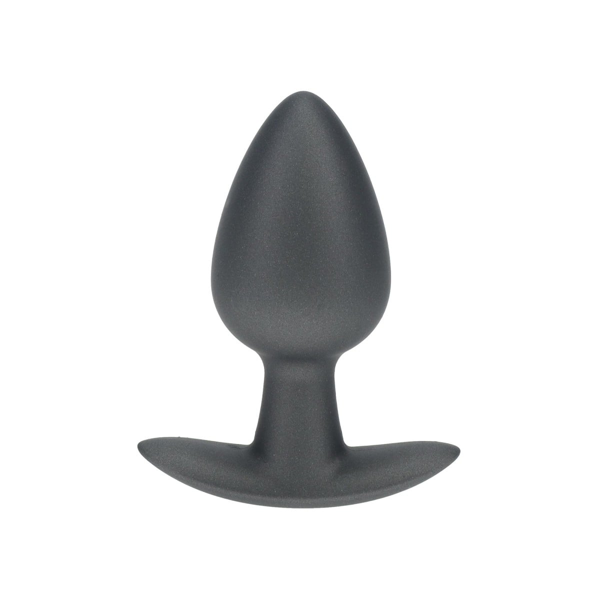 Anální kolík Ouch! Smooth Silicone Anal Plug Medium Gunmetal, silikonový anální kolík 7,9 x 3,4 cm