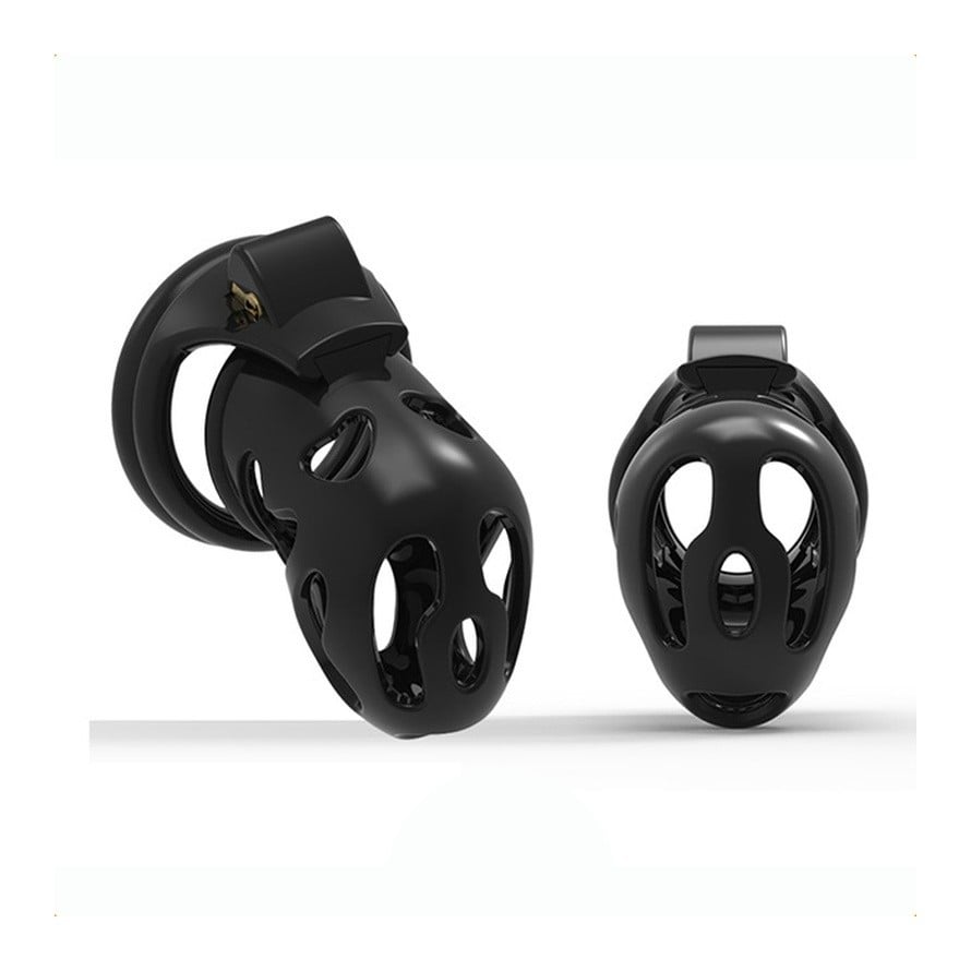 Slave4master Dark Chastity Cage A Black, pás cudnosti pro muže