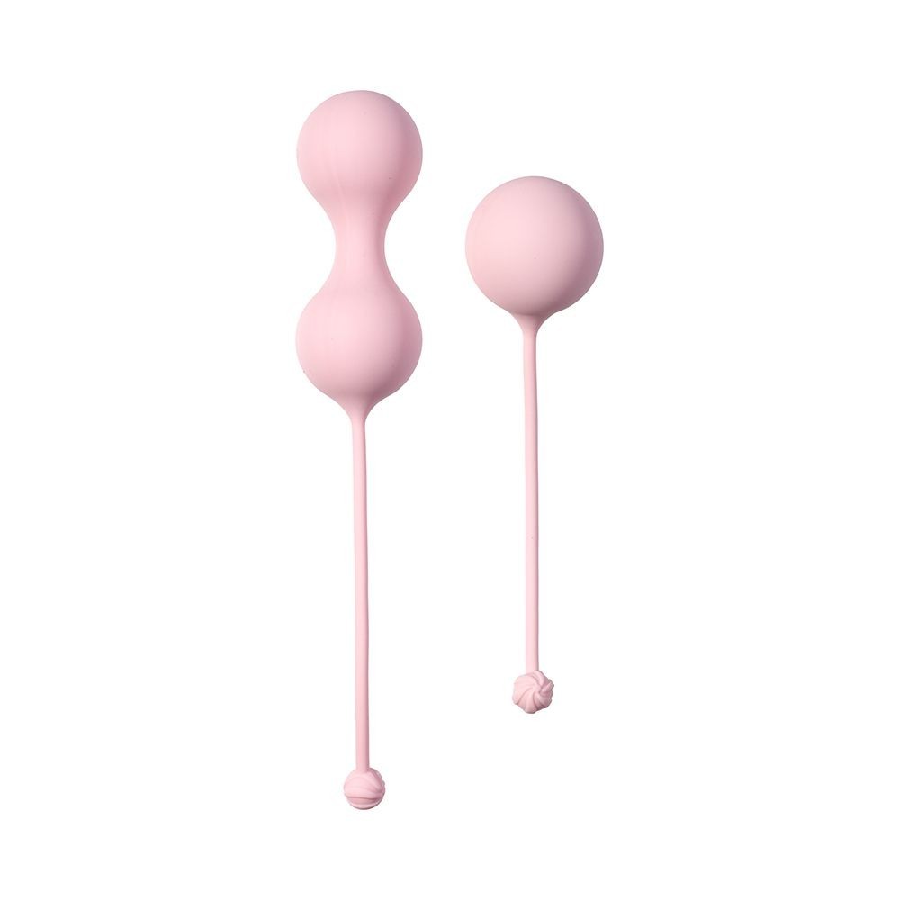 Venušiny kuličky Lola Games Love Story Carmen Tea Rose, sada 2 silikonových vaginálních kuliček s průměry 3,2–3,5 cm