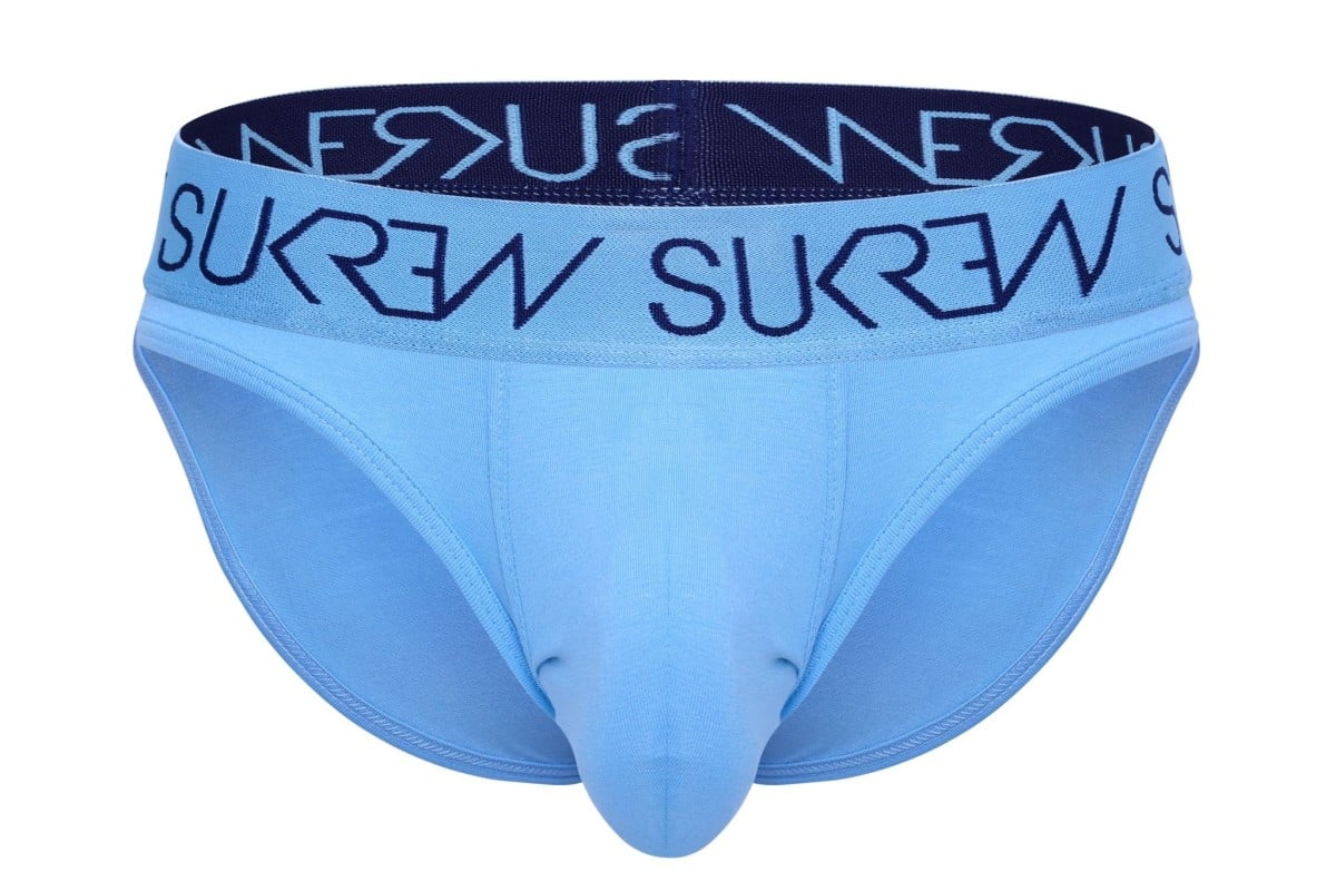 Slipy Sukrew Classic Brief Arctic Blue L, modré pánské slipy