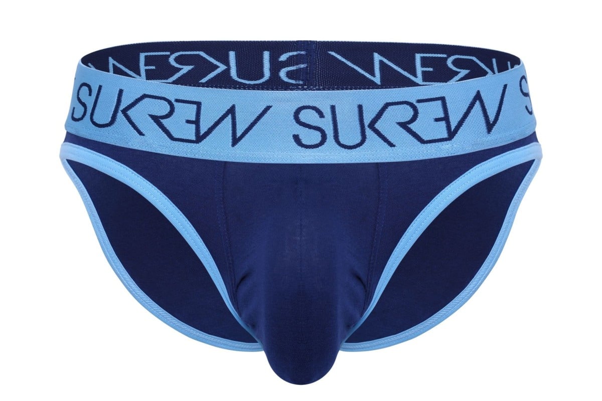 Slipy Sukrew Classic Brief Marine M, modré pánské slipy