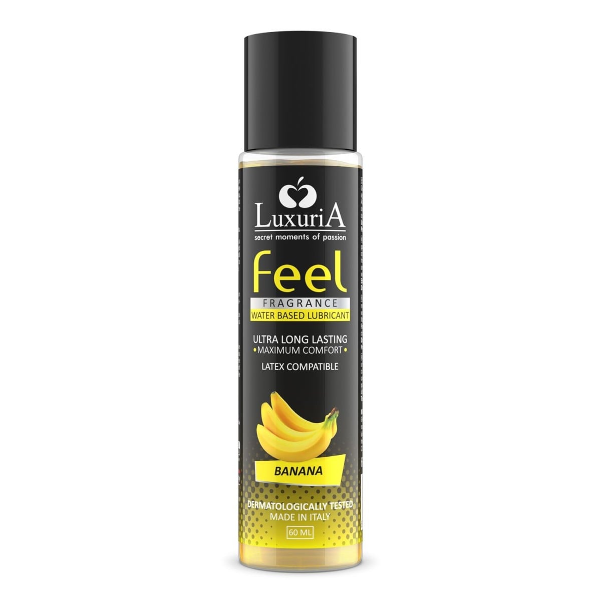 Luxuria Feel Banana 60 ml, lubrikant na vodní bázi s vůní banánů