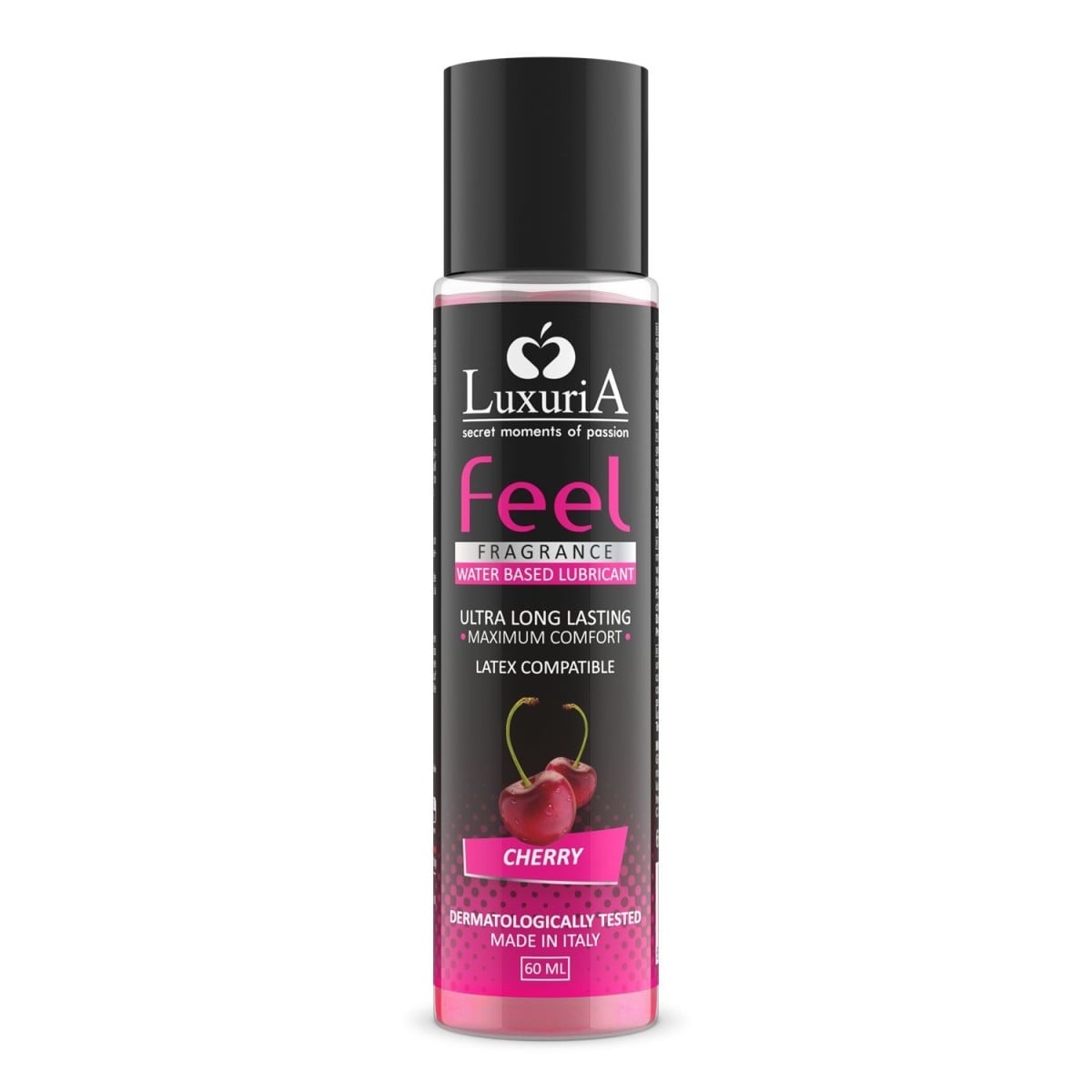 Luxuria Feel Cherry 60 ml, lubrikant na vodní bázi s vůní třešní